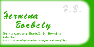 hermina borbely business card